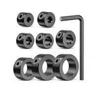 8 Pcs Drill Bit Depth Stop, 3/4/5/6/8/10/12/16MM Drill Bit Depth Stop Collar Ring Positioner Locator, Drills Depths Stoppers with Hexagon Wrench, for Woodworking Positioning Consistent Drilling.