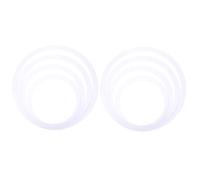 8 Pcs Drum Set Playset Accessories An Fittings Silent Drum Muffler Rings Sound Drum Mute Ring Harp Toy Snare Drum Ring Snare Drum Drum Kit Mute Supply White Polyacid Film BESTonZON