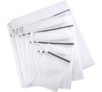 8 Pcs Dual Mesh Laundry Bags for Washing Machine Coarse & Fine Weave Wash Bags Set (Mini/S/M/L) Reusable Zippered Garment Protector for Underwear, Sweaters, Towels & Delicates