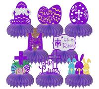 8 Pcs Easter Honeycomb Centerpieces - Easter Table Decorations - He is Risen Decorations