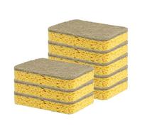 8 PCS Eco-Friendly Sponge Washing Up Biodegradable & Compostable Kitchen Dish Sponges, Natural Cellulose Scrubber Sponges Heavy Duty scourers Pad, Reusable CleaningseepSponges for Dishes& Washing Up
