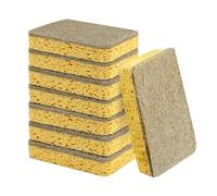 8 Pcs Eco Sponge, Wood Pulp Sponge, Eco-Scourers Sponge, Biodegradable Washing Up Scrubber Sponges, Eco-Friendly Reusable Washing Up NaturalSponge for Dishes with Heavy Duty Scouring Pad