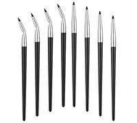 8 Pcs Eyeliner Brushes Fine Point Thin Makeup Brush Portable Gel Eyeliner Brush for Beauty Eye Liner Tool Accurately Apply Gel Elbows Straight Heads