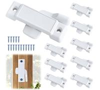 8 Pcs F2590 Window Sash Lock Replacement Kit,2-1/4 Inch Mounting Hole Centers, White Sash Locks with 8 Screws for Double Hung and Vertical Sliding Windows,Home Safety and Security Upgrade,Easy to Use