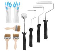 8 Pcs Fiberglass Roller Tools Kit - Self Leveling Concrete Tools Remove Bubble Smooth, Resin Laminating Roller Set for Mold, Composite Projects, Tub, Boat Repair