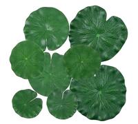 8 Pcs Floating Lily Pads for Ponds, Realistic Pond Plants Leaves, Artificial Floating Foam Lotus Leaves, Plastic Foam Water Lettuce Foliage Ponds Accessories for Pond Pool Koi Fish Patio Aquarium