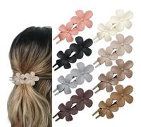 8 Pcs Flower Hair Claw Clips, Matte Flat Frangipani Big Hair Clips, Beach Tropical Party Strong Hold Jaw Hair Clips for Women Girls Thin Thick Curly Straight Hair Hair Accessories (8 PCS Frangipani)