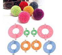8 Pcs Fluff Ball Weaver Wool Ball Maker Knitted Scarf Maker Pom Supplies Machine Pom DIY Knitted Set Knitting Gloves Doll