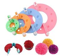 8 Pcs Fluff BallWeaver Wool Ball Maker Knitted Tools Gloves Pom Supplies Pom Knitting Pom Maker Set, Random Color