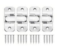 8 Pcs Flush Mount Brackets, Stainless Steel Z Clip Picture Frame Hooks Heavy Duty Wall Mount for Picture Mounts Frames Mirrors Art Display Headboard Fixing with Screws