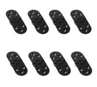 8 Pcs Folding Flip Top Hinge Round Edge 180 Degree Zinc Alloy Door Hinge Folding Table Hinges Tray Backflap Hinges for Table Cabinet Closet Door Furniture, Black
