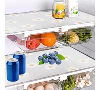 8 Pcs Fridge Shelf Liners, 29 x 45 cm Refrigerator Mats for Shelves