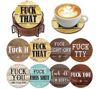 8 PCS Funny Diamond Art Coasters Funny Diamond Painting Coasters Kits with Holder Funny Coasters for Drinks DIY Farmhouse Rustic Coasters for Beginners, Adults, Kids, Diamond Art Crafts Supplies