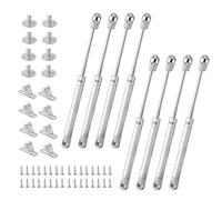 8 Pcs Gas Strut Stay 100N, Upturned Cabinet Door Gas Lift Support Soft Close Hinge, Gas Lift Strut Kit for Kitchen Cupboard