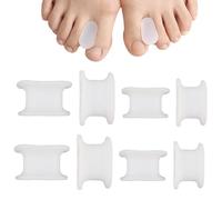 8 PCS Gel Toe Separators, Silicone Toe Spreaders Bunion Gel Toe Spacers Separators for Women Men, Bunion Corrector for Curled Toes and Overlapping Toes, Calluse, 2 Sizes (S/L), Comfortable & Reusable