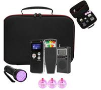 8 Pcs Ghost Hunting Kit with 1 EMF Meter,1 EVP Recorder,1 Spirit Box,1 UV Light,3 LED Light up Cat Balls & 1 Carrying Case