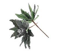 8 Pcs Glitter Poinsettia Artificial Flowers For Christmas Tree Decor