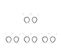 8 Pcs Glow in Dark Outer Space Headband Black Plastic Party Accessory | Halloween Cosplay, Birthday Parties, and Adults, Comfortable Fit