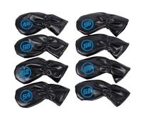 8 Pcs Golf Iron Head Protective Cover PU Leather Waterproof Cover Accessories Golfers Gift Waterproof Cover Head Cover