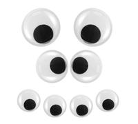 8 Pcs Googly Eyes Self Adhesive,Large Big Giant Stick on Wall Wiggle Self-Adhesive Small Sticky Stickers Crafts Goggle Dark Easy Peel Fake Eyeballs Toy 50/80/100mm,for Crafting DIY Toys Accessories