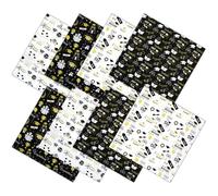 8 Pcs Graduation Cotton Quilting Fabric Bundle 20 x 20 Inches/50 x 50 cm Graduate Cap Diploma Scroll Book Printed Fat Quarters Graduation Patchwork Material Supplies for Holiday DIY Sewing Crafts