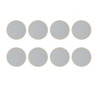 8 PCS Gray Leather Coasters, 10cm Gold Edge Round Leather Coasters, Heat Resistant Table Protector
