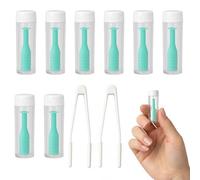8 PCS Green Contact Lenses Applicator with 2 PCS White Tweezers, Siliconecontact Lens Remover Tool, Contact Lenses Remover Tool, Contact Lens Applicator Tool for Daily Use