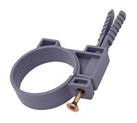 (8 pcs) Grey Plastic Clamps for 48-51 mm Pipes, Hose Hangers, Pipe Clips, Pipe Holders