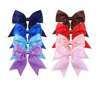 8 Pcs Hair Bows,Colorful Ribbon Hair Bows for Girls,Stylish School Bows for Girls,Stylish Hairs Stainless Steel Alligator Grosgrain Clipsm,Bow Accessories for Little Girl,Teens Babies