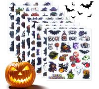 8 Pcs Halloween Puffy Stickers for Kids Gifts,Happy Halloween Stickers Scrapbooking Including Pumpkins Ghost,Halloween Stickers Party Bag Filler Self Adhesive Craft Stickers Trick or Treat Party