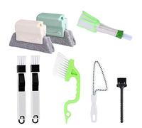 8 Pcs Hand-held Groove Gap Cleaning Tools,Door Window Track Cleaning Tools Groove Corner Crevice Cleaning Brushes for Sliding Door/Tile Lines/Shutter/Car Vents/Air Conditioner/Keyboard