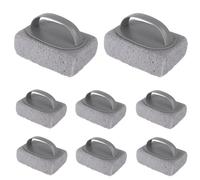 8 Pcs Hand-held Pool Pumice Stone for Cleaning with Handle, Pumice Stone for Pool Tile Cleaning, Concrete, Block Swimming Grout, Stove and Spa Tile Removing Stains (8 pcs)
