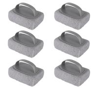 8 Pcs Hand-held Pool Pumice Stone for Cleaning with Handle, Pumice Stone for Pool Tile Cleaning, Concrete, Block Swimming Grout, Stove and Spa Tile Removing Stains (6 pcs)