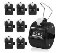 8 Pcs Handheld Number Clicker Counter 4 Digit Portable Hand Mechanical Tally and Pitch Counter Resettable for School Fishing Golf Coaching(Black)