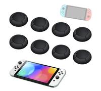8 Pcs Handle Replacement ButtonCap For Switch, Replacement Button Caps for SwitchJoycon, Thumbsticks Protector Covers for Switch Lite Black Silicone Protective Accessories for Joystick 3D Grips Cap