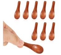 8 Pcs Handmade Tiny Wooden Spoons, 2.36in Small Spoons for Spices Mini Wooden Spoons for Sauces Sugar Salt Dips Spices Condiment Honey Mustard Cooking