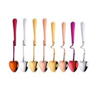 8 PCS Hanging Coffee SpoonS Shape Stainless Steel Bending SpoonStainless Steel Honey Spoon Honey Jam Spoon Reusable Suitable for Hotel And Home Use