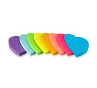 8 Pcs Heart Shape Stickies Note Pad Colorful Lined Memo Paper for School Office Supplies Memo Pad Heart Shape Note Writing Lined Stickies for School