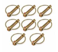 8 PCS Heavy Duty Lynch Spring Pin Assortment Kit,Round Linch Pins for Tractors, Trucks, Lawn Mowers (8mm)