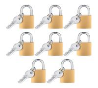 8 Pcs Heavy Duty Padlocks with Keys 32mm Mini Lock Gym Locker Suitcase | Luggage Shed, Outdoor Keyed Padlock, Mini Key Lock