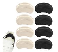 8 PCS Heel Cushion Pads,Heel Grips,Heel Grips for Ladies Shoes,for High Heels,Running Shoes etc.Ensure That They Stay Safe in Various Activities Such as Dancing,Shopping etc(Black and Skin Tone)