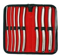 8 Pcs Hegar Dilator Set - Stainless Steel Urethral Cervical Diagnostic Sounds Instrument Kit - German Grade Polished Tools in Pouch