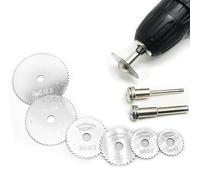 8 PCS High-Speed Steel Saw Blades with Mandrel, Mini Circular Rotary Saw Blades, Drill Wood Cutting Discs Set for Wood, Plastic & Metal