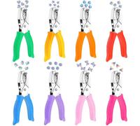 8 Pcs Hole Punch Shapes for Crafts Single Hole Paper Punchers | 1/4" 3/16" 5/16" Holes Handheld Metal Punch with Grip for Paper, Binder & Scrapbooking, Circle, Heart, Star, Flower, Triangle