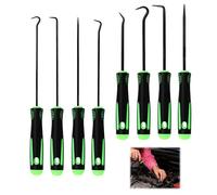 8 Pcs Hook and Pick Set, Precision Automotive Picks Tools Set, Mechanic Pick Tools with Ergonomic Handle for Car Auto Oil Seal, O-Ring Seal Gasket Pick, Mini Puller Remover Tools