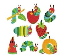 8 Pcs Hungry Caterpillar Iron On Patches Cute Colorful Insects with Apple Fruit Sew on Repair Embroidered Applique Aesthetic Cartoon Bugs DIY Crafts Accessories Gifts for Kids Clothing Backpack Hat