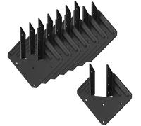 8 PCS Hurricane Tie fit 38 x 75mm Timber,13 Gauge(Thick 2.2mm) Steel Connector Bracket for Roofing Trusses Wood Timber,Black