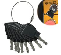 8 Pcs Ignition Key Set, Heavy Equipment JCB Key Forklift Key Large Key Ring Compatible with Excavators Loaders Telehandlers Forklifts JCB Bomag Skytrak New Holland 14603 14607 Plant Excavator