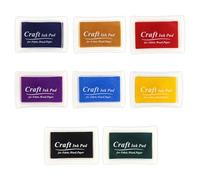 8 Pcs Ink Pads for Stamping, Washable Ink Stamp Pad Finger Ink Pad Color Ink Pad Rainbow Ink Pad Seals,Impressions, Making Paper Craft Scrapbook Canvas Rubber Art Stamp Card Making