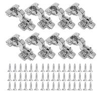 8 Pcs Inset Soft Close Kitchen Cupboard Hinges - Cabinet Hinges for Cupboard Doors & Wardrobe Doors (35mm)